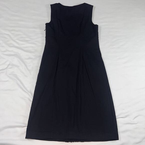 Boden Dress Sheath US Size 6R Black Sleeveless Front Lace Detail Lined Classic - Picture 12 of 14